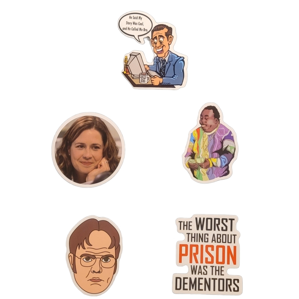 NEW! The Office Random Vinyl 5Pc Funny Laptop Stickers NEW